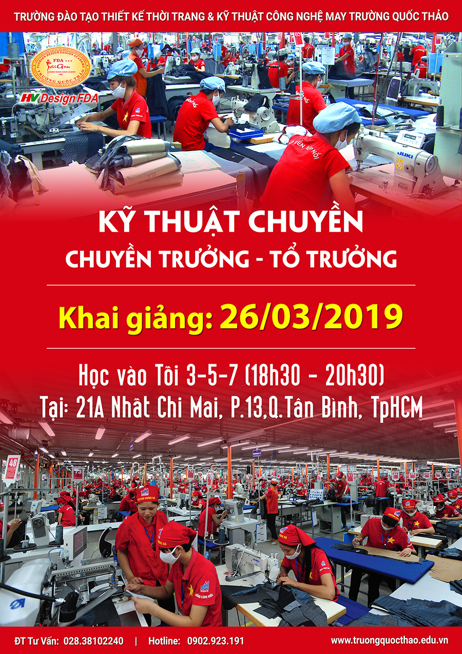 Kỹ thuật chuyền ngành may Chuyền trưởng Tổ trưởng ngành may Ky thuat chuyen Chuyen truong To truong nganh may