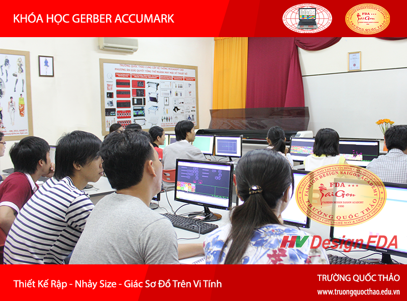 Thiết kế rập - Nhảy size - Giác sơ đồ Vi tính Gerber Accumark Thiết kế rập - Nhảy size - Giác sơ đồ Vi tính Gerber Accumark