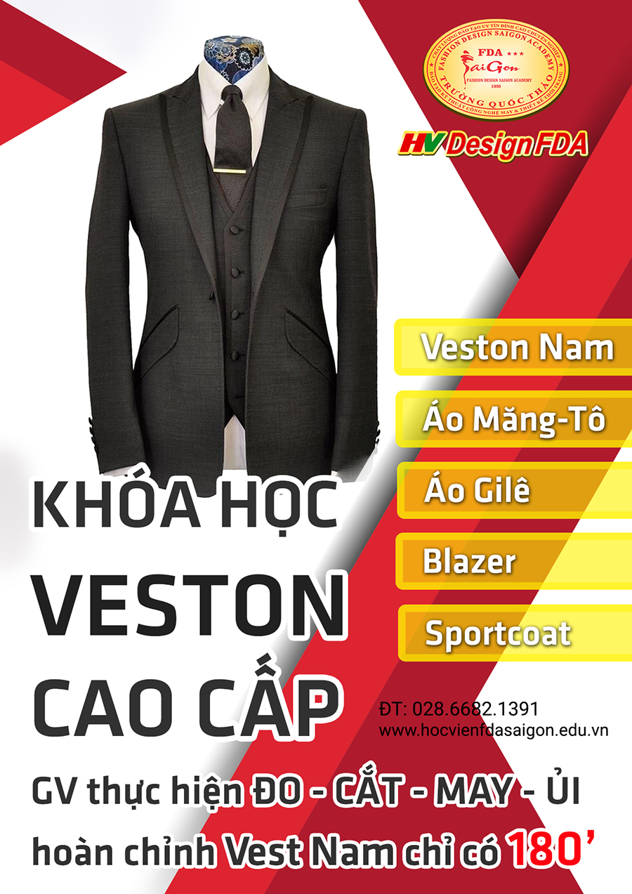Dạy cắt may Veston Nam cao cấp