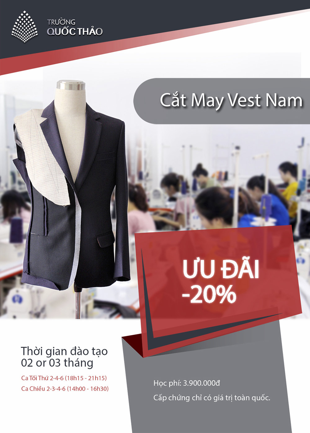 Dạy cắt may áo Vest nam cao cấp day cat may ao vest nam cao cap