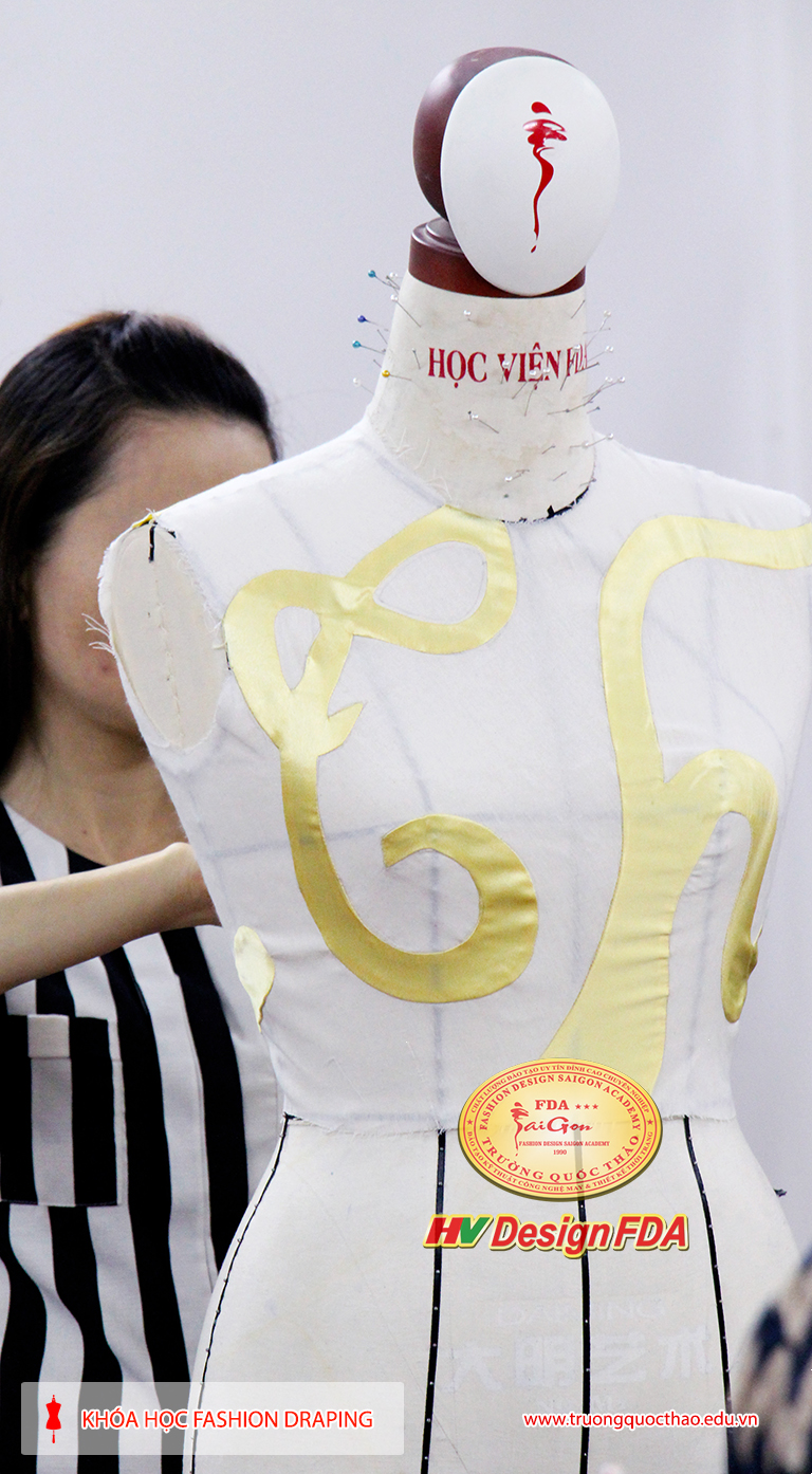 Dạy thiết kế rập 3D trên manocanh - Draping day thiet ke rap 3d tren manocanh - raping