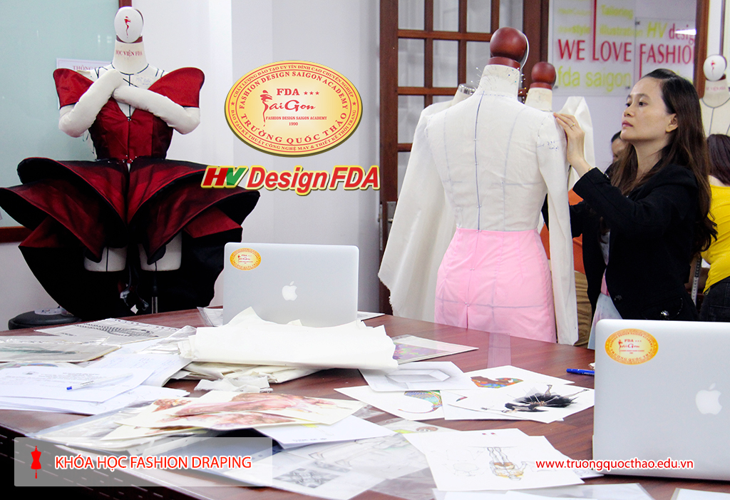 Dạy thiết kế rập 3D trên manocanh - Draping day thiet ke rap 3d tren manocanh - raping