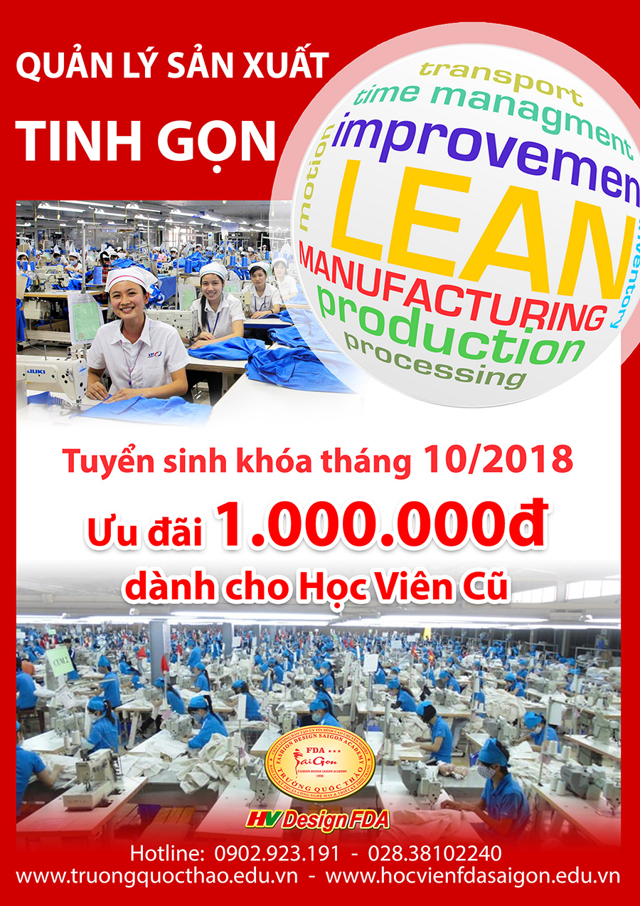 Quản lý sản xuất tinh gọn Lean Manufacturing - 5S - Kaizen chuyên ngành may Quản lý sản xuất tinh gọn Lean Manufacturing - 5S - Kaizen chuyên ngành may