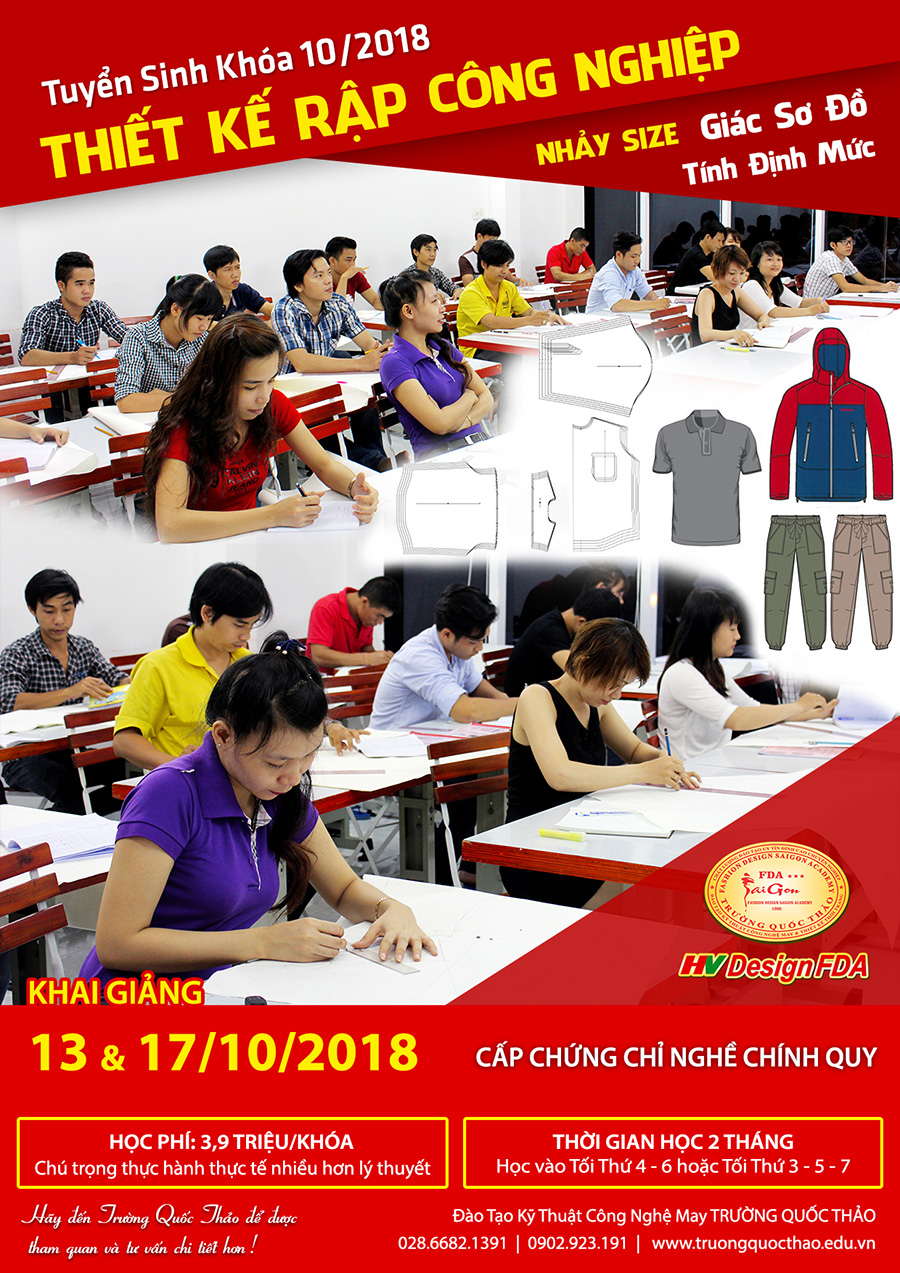 Ưu đãi 20% học phí khóa Thiết kế Rập - Nhảy size - Giác sơ đồ - Tính định mức Ưu đãi 20% học phí khóa Thiết kế Rập - Nhảy size - Giác sơ đồ - Tính định mức